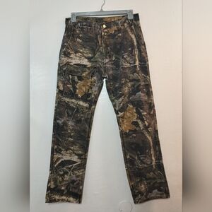 MNML Cargo Pants Mens 32x30 Green Camouflage 100%Cotton Pre-owned